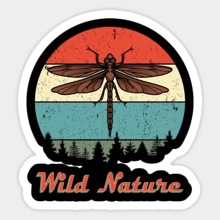 Wild Nature Odonata Brown Abstract Sunset Sticker